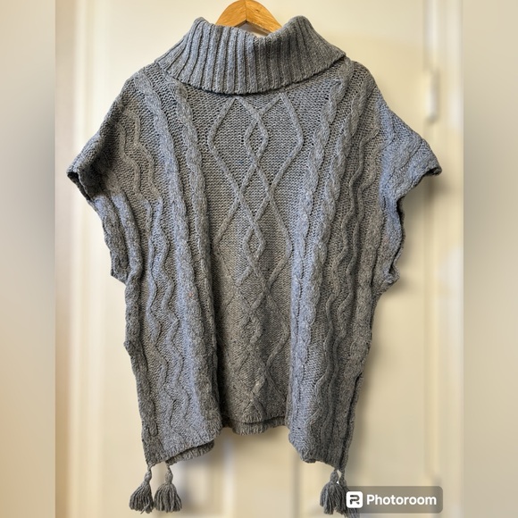 Knitted Poncho Sweater - Picture 1 of 1